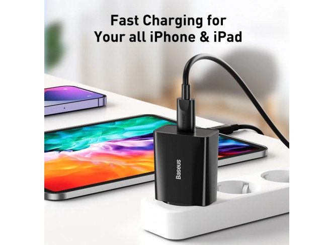 Carregador Parede Turbo 20w Usb-c Type C Speed Mini Baseus